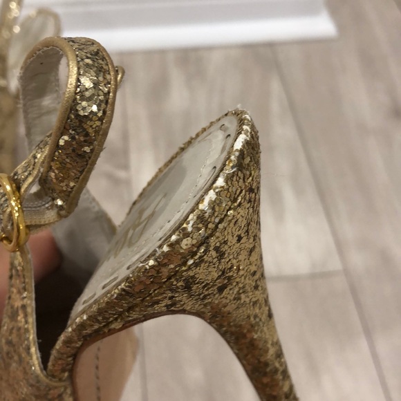 Alice + Olivia Darcy Gold Glitter Heels - Picture 9 of 9